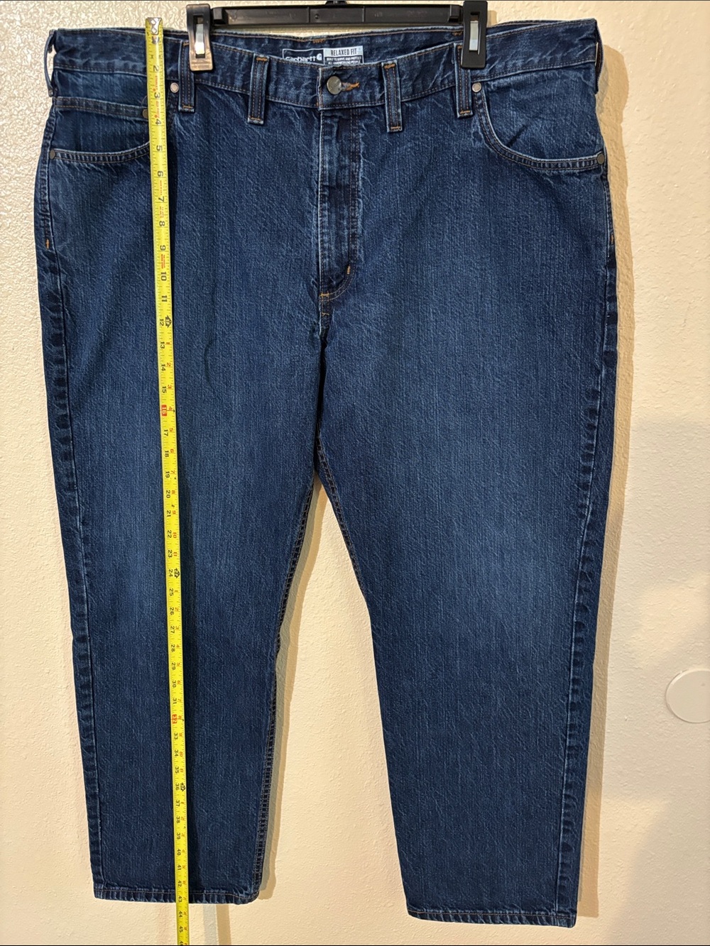 Carhartt Men’s Slim Straight Dark Blue Jeans 44x32